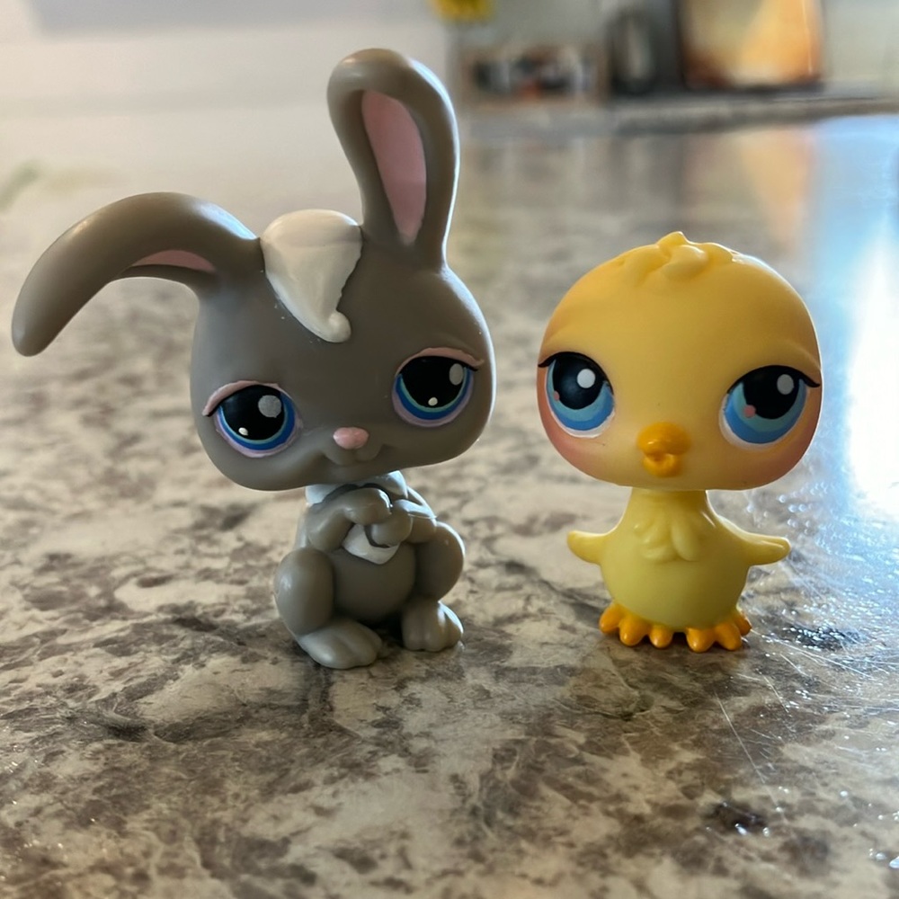 Vintage Rabbit #014 and Chick #013 Littlest Pet Shop